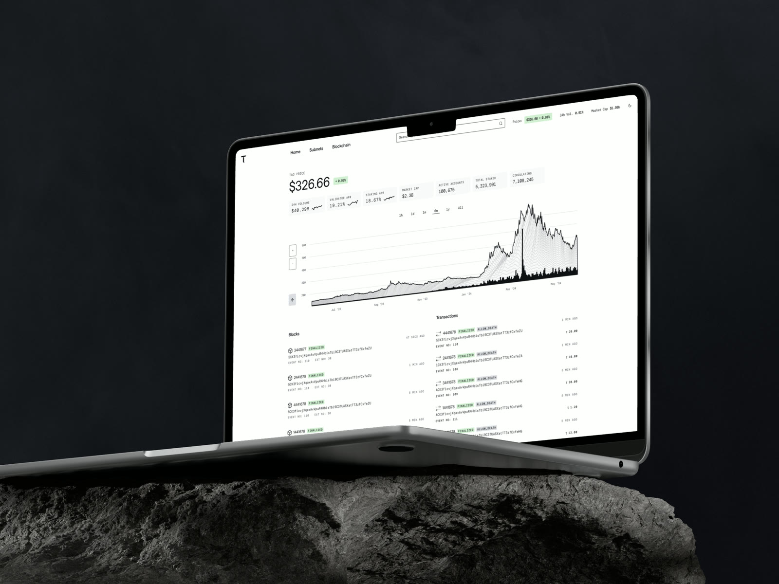 Bittensor Scanner Dashboard — Product Design & Data Viz